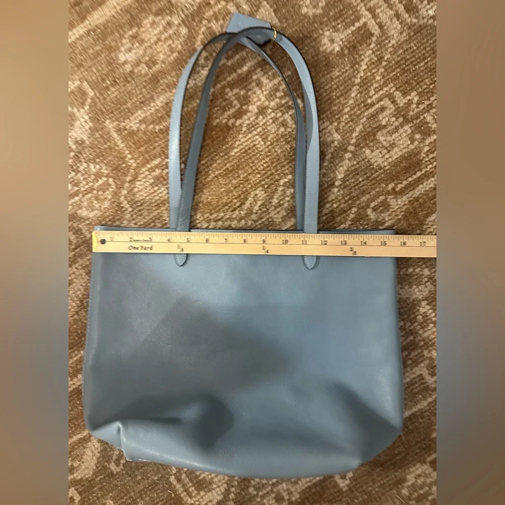 NWOT Coach Dusty Blue Leather Tote - Picture 9 of 12
